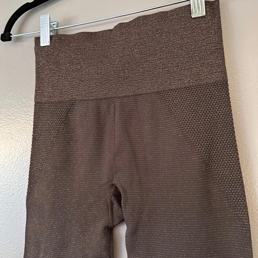 Athleta Seamless‎ High Waisted Leggings in Metallic Brown